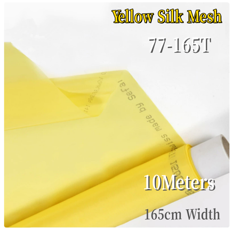 Commercial Fabric Printing - 10 Metrów Żółta Siatka do Sitodruku