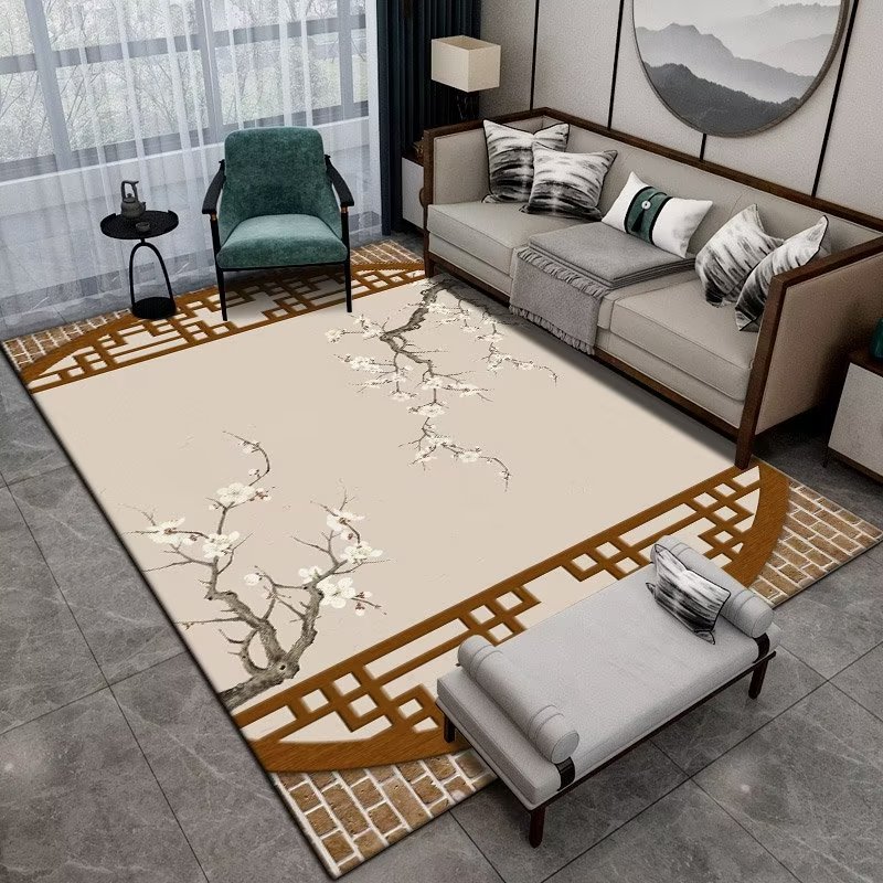 Dywan w kwiaty w stylu chiński – Commercial Fabric Printing recenzja i cena